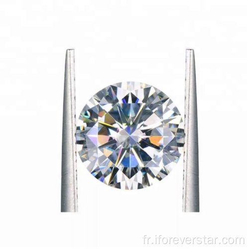 Diamant Moisanite à coupe brillante ronde